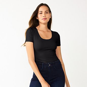 Women's Nine West Sculpt Scoopneck Bodysuit