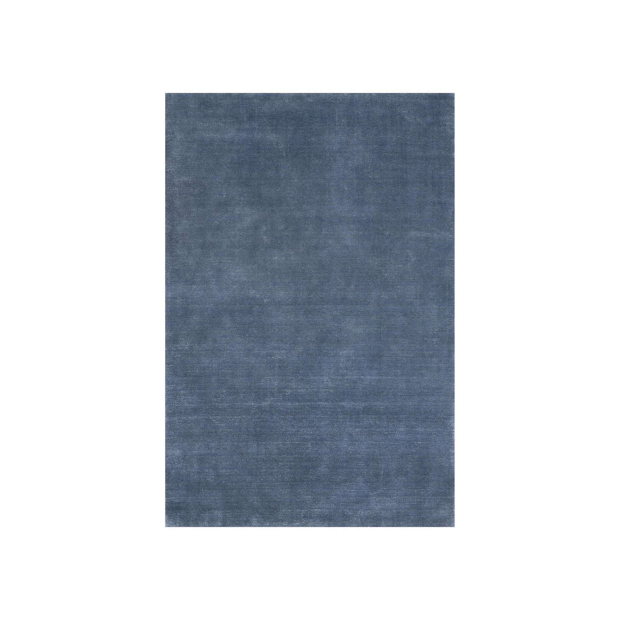 RugsUSA Arrel Speckled Wool-Blend Area Rug, Blue