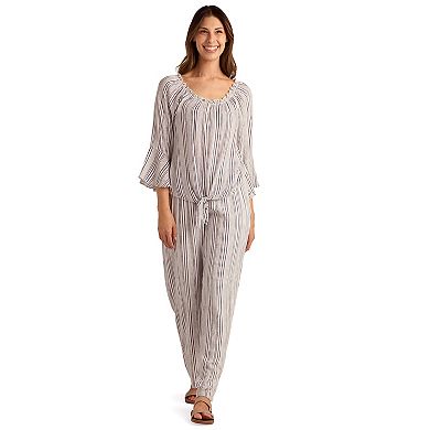 Women's AB Studio Off Shoulder Tie Front Bell Sleeve Top