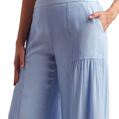 Women's AB Studio Pull-On Tiered Wide Leg Pants