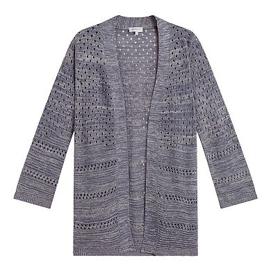 Women's AB Studio 3/4 Flared Sleeve Open Front Sweater Cardigan