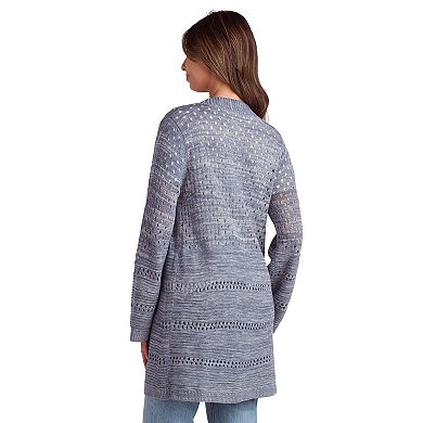 Women's AB Studio 3/4 Flared Sleeve Open Front Sweater Cardigan