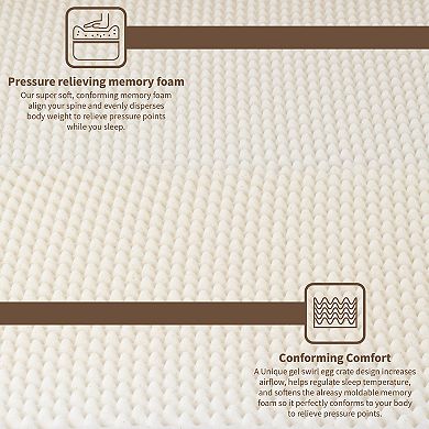 Continental Sleep, 2-inch Convoluted Copper-infused Memory Foam Mattress Toppers