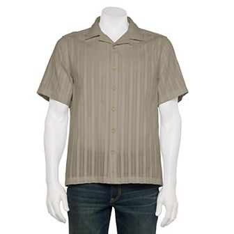 Men's Tricots St Raphael Short Sleeve Dobby Stripe Shirt