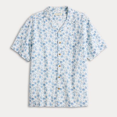 Men's Tricots St Raphael Short Sleeve Seersucker Shirt