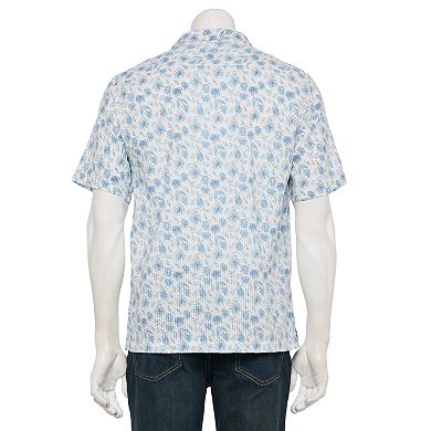 Men's Tricots St Raphael Short Sleeve Seersucker Shirt