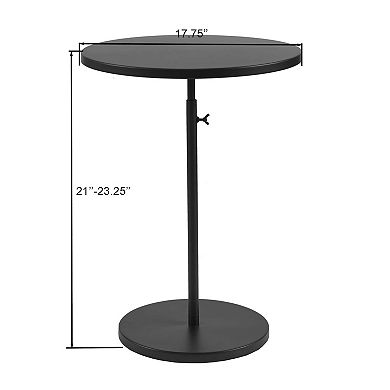 INK+IVY Ellison Adjustable Round End Table