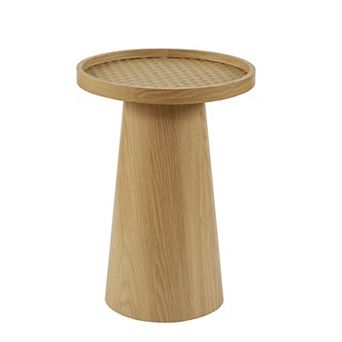 INK+IVY Kai Sculpted Wood End Table