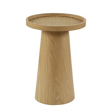 INK+IVY Kai Sculpted Wood End Table