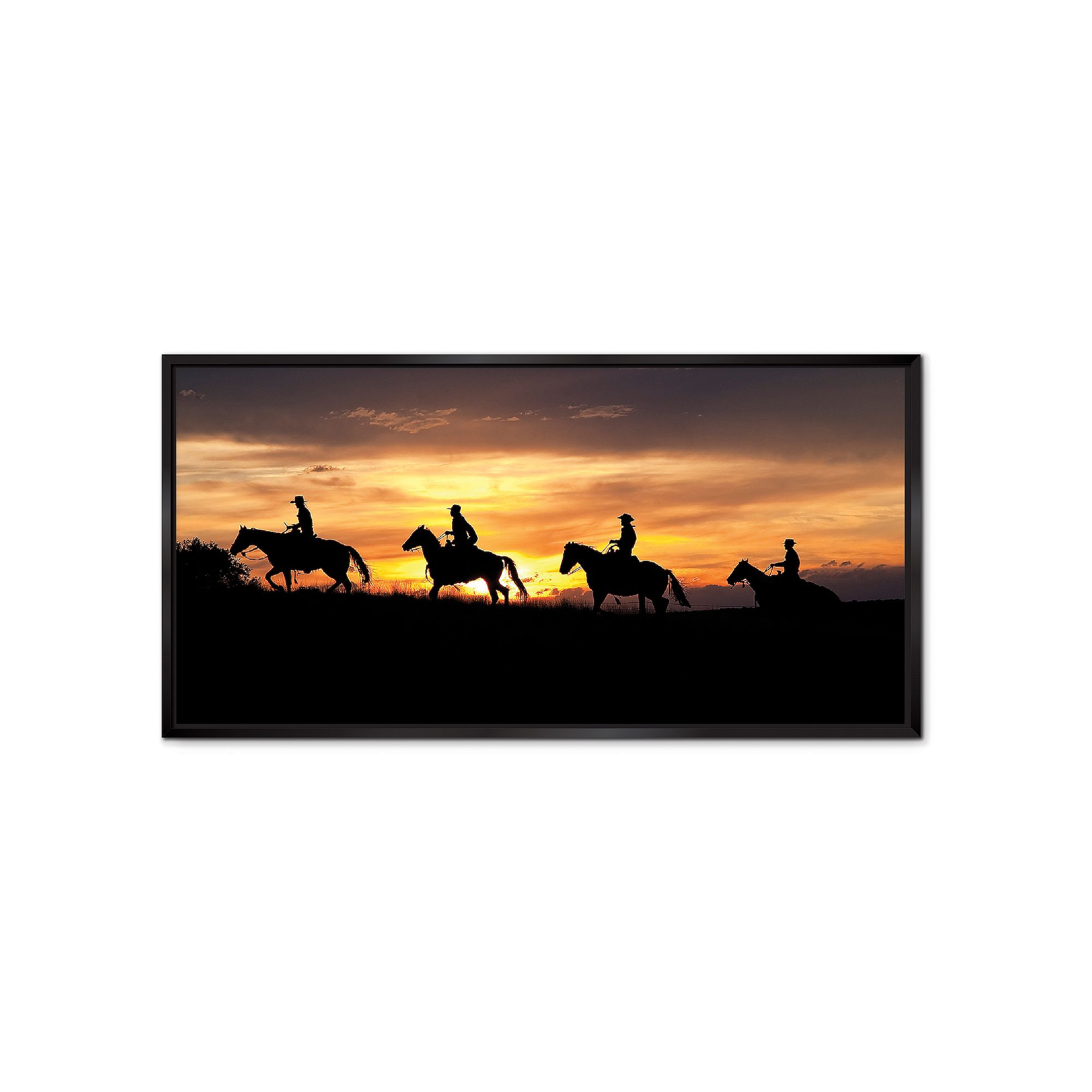 COURTSIDE MARKET Sunset Ranch Framed Canvas Wall Art, Multi Color