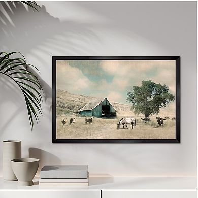 COURTSIDE MARKET At the Farm Framed Canvas Wall Art