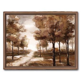 COURTSIDE MARKET Rows of Trees Framed Canvas Wall Art