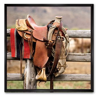 COURTSIDE MARKET Saddle Up Framed Canvas Wall Art