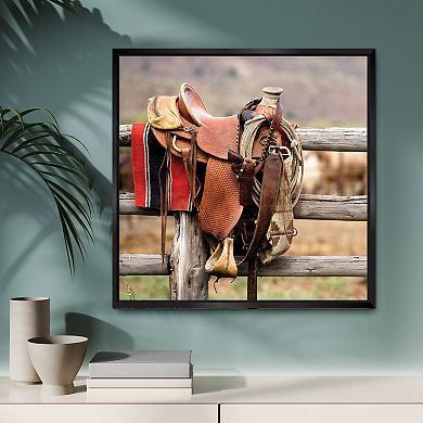 COURTSIDE MARKET Saddle Up Framed Canvas Wall Art