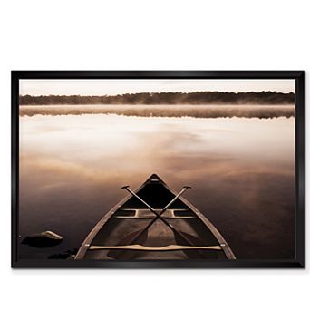 COURTSIDE MARKET Dawn on the Lake Framed Canvas Wall Art