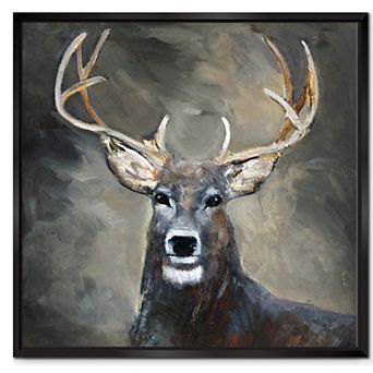 COURTSIDE MARKET Big Buck Framed Canvas Wall Art