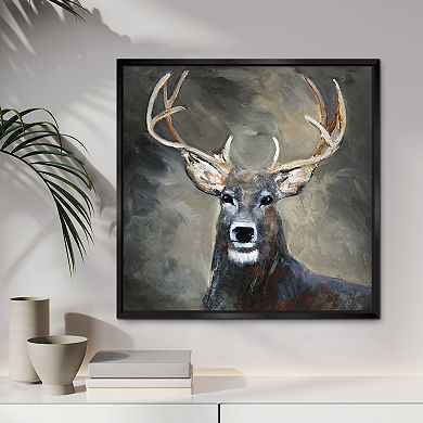 COURTSIDE MARKET Big Buck Framed Canvas Wall Art
