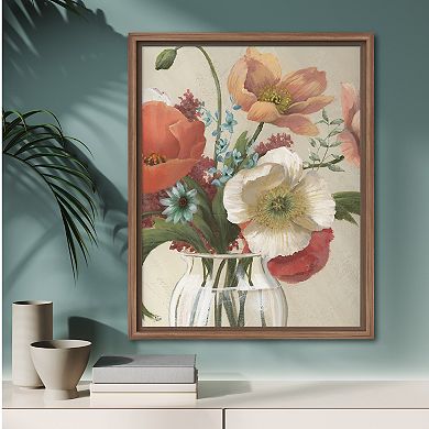 COURTSIDE MARKET Magnificent Floral I Framed Canvas Wall Art