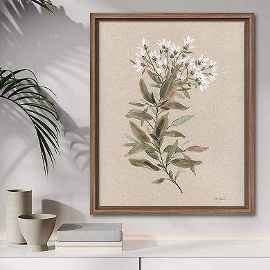 COURTSIDE MARKET Sage & Floral I Framed Canvas Wall Art
