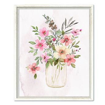 COURTSIDE MARKET Beautiful Flower I Framed Canvas Wall Art