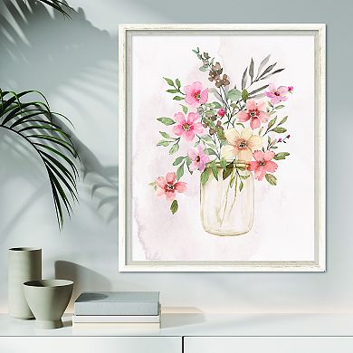 COURTSIDE MARKET Beautiful Flower I Framed Canvas Wall Art