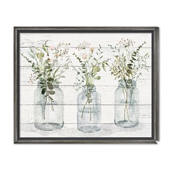 COURTSIDE MARKET Bottled Greenery Framed Canvas Wall Art