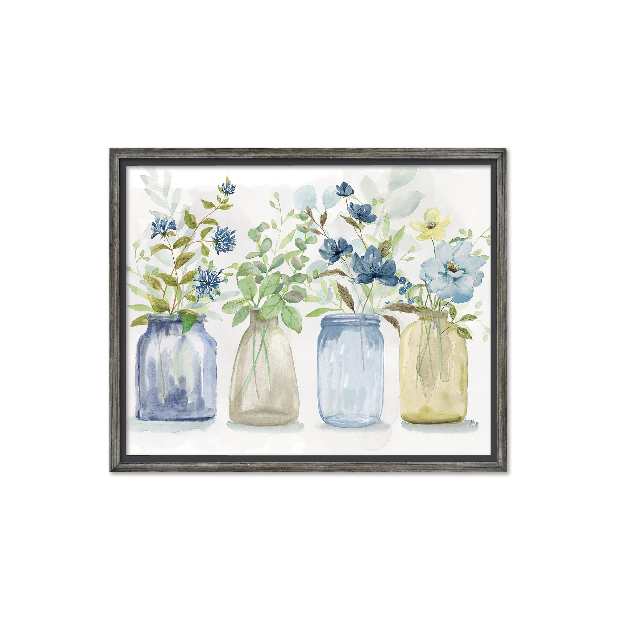 COURTSIDE MARKET Beautiful Flowers Framed Canvas Wall Art, Multi Color