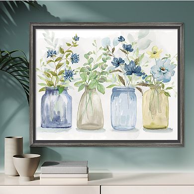 COURTSIDE MARKET Beautiful Flowers Framed Canvas Wall Art