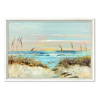 COURTSIDE MARKET Ocean Dunes Framed Canvas Wall Art