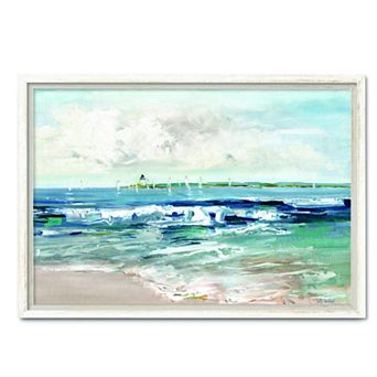 COURTSIDE MARKET Ocean Regatta Framed Canvas Wall Art