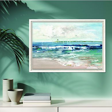 COURTSIDE MARKET Ocean Regatta Framed Canvas Wall Art