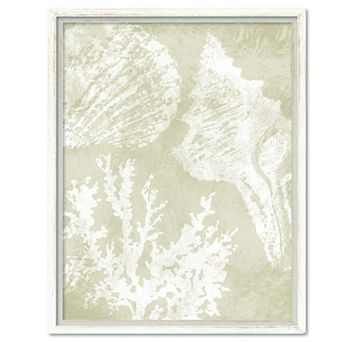 COURTSIDE MARKET Neutral Coral II Framed Canvas Wall Art