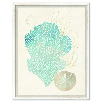 COURTSIDE MARKET Quiet Coral I Framed Canvas Wall Art