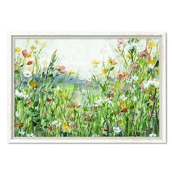 COURTSIDE MARKET Wildflower Field Framed Canvas Wall Art