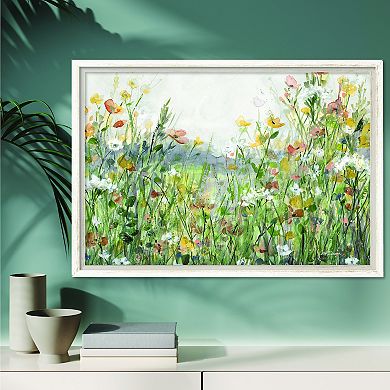 COURTSIDE MARKET Wildflower Field Framed Canvas Wall Art