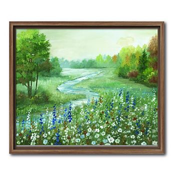 COURTSIDE MARKET Meandering Stream Framed Canvas Wall Art