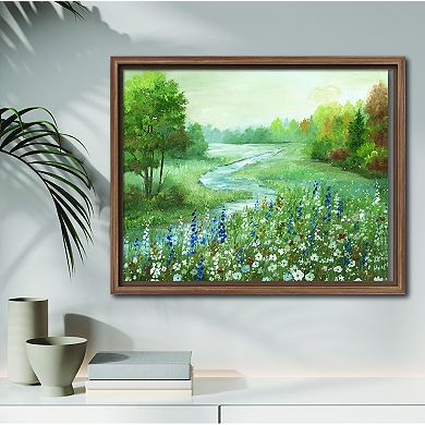COURTSIDE MARKET Meandering Stream Framed Canvas Wall Art