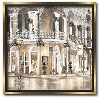 COURTSIDE MARKET Jazz Street I Framed Canvas Wall Art