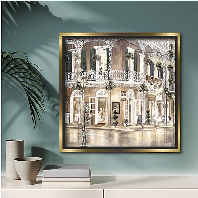 COURTSIDE MARKET Jazz Street I Framed Canvas Wall Art