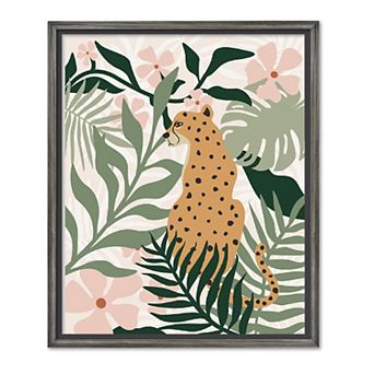 COURTSIDE MARKET Jungle Cat II Framed Canvas Wall Art