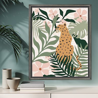COURTSIDE MARKET Jungle Cat II Framed Canvas Wall Art
