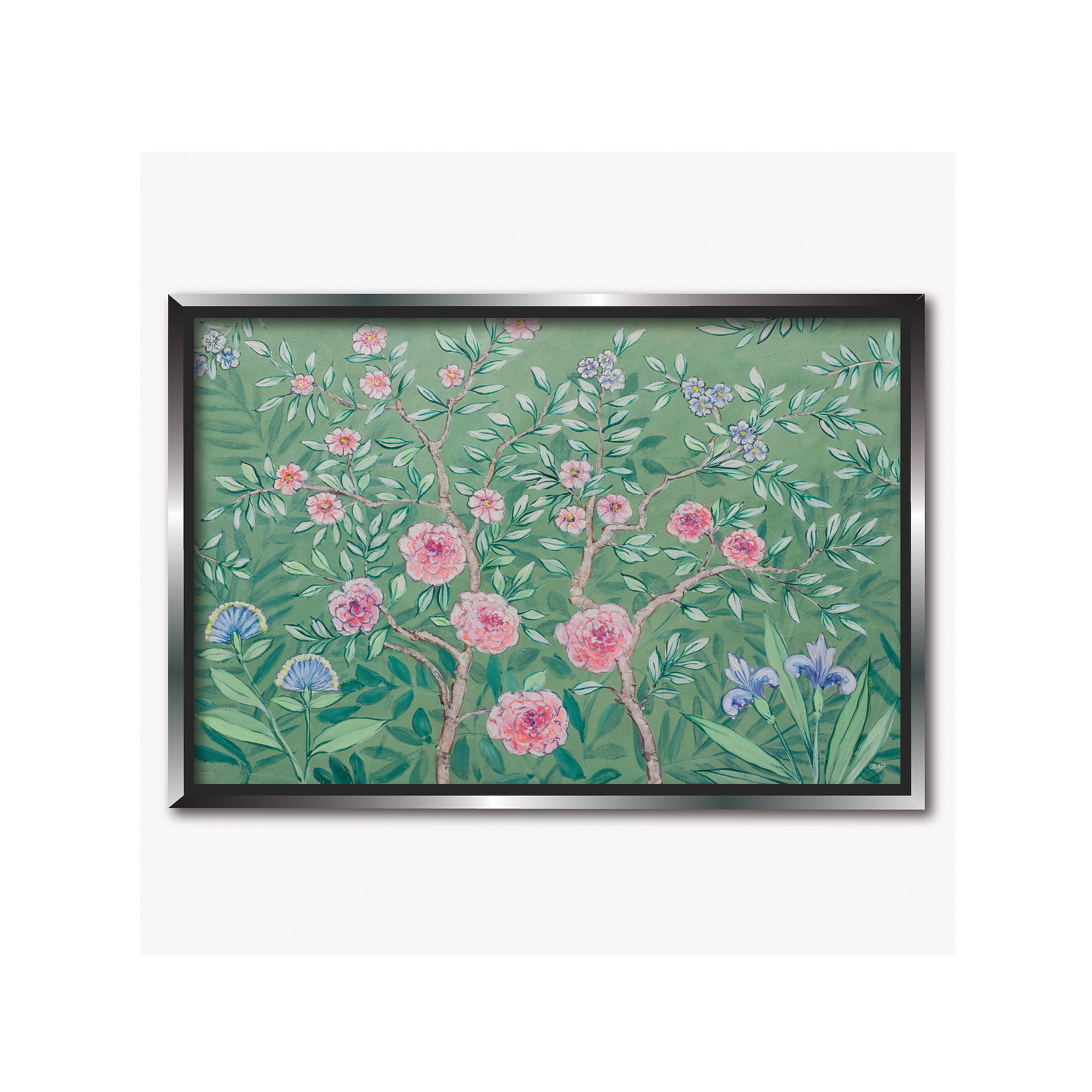 COURTSIDE MARKET French Garden Framed Canvas Wall Art, Multi Color