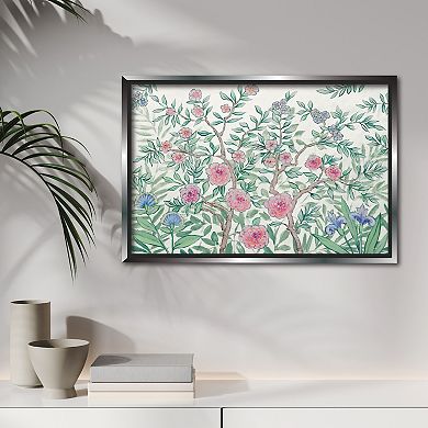 COURTSIDE MARKET French Garden Cream Framed Canvas Wall Art