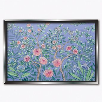 COURTSIDE MARKET French Garden Purple Framed Canvas Wall Art