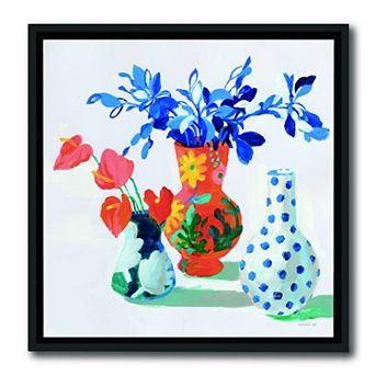 COURTSIDE MARKET Bungalow Vases Framed Canvas Wall Art