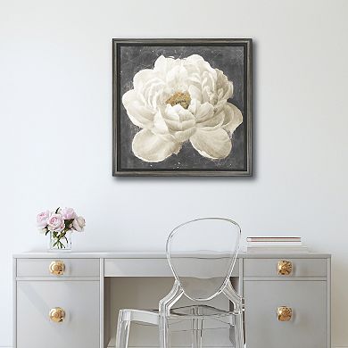 COURTSIDE MARKET White Flower Framed Canvas Wall Art