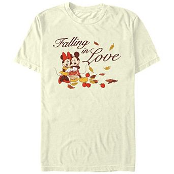 Disney's Mickey Mouse And Minnie Falling In Love Men's Graphic Tee