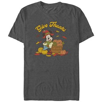 Disney's Mickey Mouse Thankful Vibes Men's Graphic Tee
