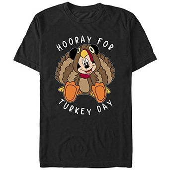 Disney's Mickey Mouse Hooray For Turkey Day Men's Graphic Tee