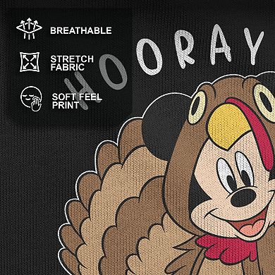 Disney's Mickey Mouse Hooray For Turkey Day Men's Graphic Tee